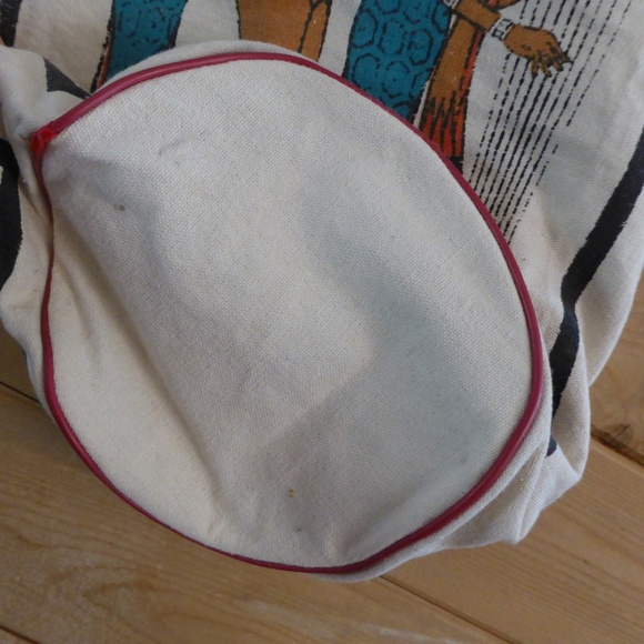 Egypt Three Women Musicians Canvas Drawstring Shoulder Sling Bag - Picture 7 of 8